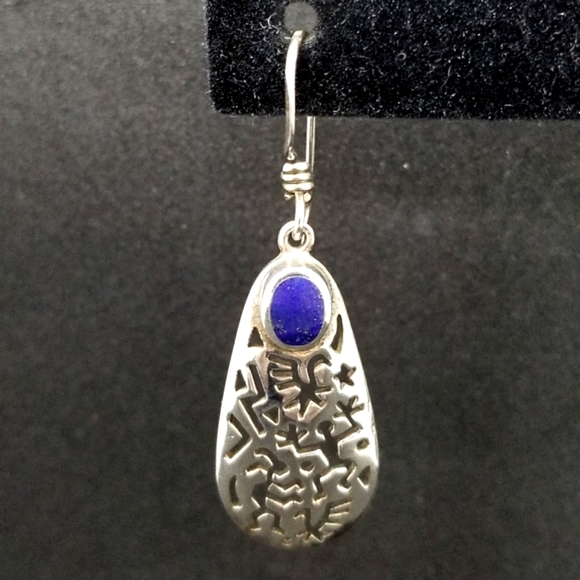 Preciv sterling silver Kokopelli earrings - Picture 2 of 8